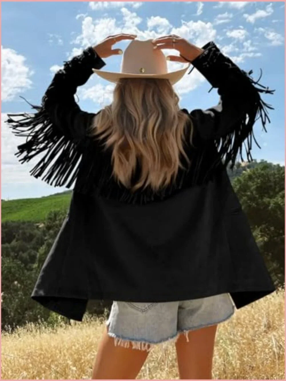 Faux Suede Fringe Jacket Blazer Long Sleeve Lapel Button Front Suit Jackets